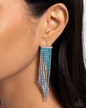 Load image into Gallery viewer, Paparazzi Careless Cascade - Blue Earrings
