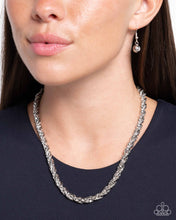 Load image into Gallery viewer, Paparazzi Edgy Etching - Silver Necklace
