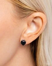 Load image into Gallery viewer, Paparazzi Sweetheart Stunner - Black Earrings
