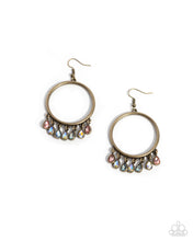 Load image into Gallery viewer, Paparazzi Hooped Hello - Brass Earrings
