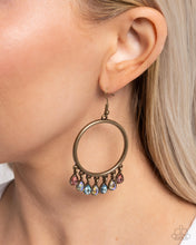 Load image into Gallery viewer, Paparazzi Hooped Hello - Brass Earrings
