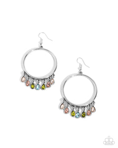 Paparazzi Hooped Hello - Multi Earrings