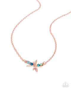 Paparazzi Dragonfly Deed - Copper Necklace