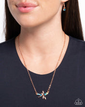 Load image into Gallery viewer, Paparazzi Dragonfly Deed - Copper Necklace
