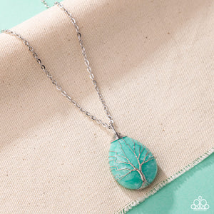 Paparazzi Stony Status - Green Necklace