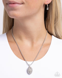 Paparazzi End Zone Elegance - White Necklace