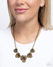 Load image into Gallery viewer, Paparazzi Blatant Botanicals - Brass Necklace
