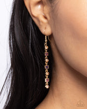Load image into Gallery viewer, Paparazzi Square Slope - Purple Earrings
