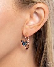 Load image into Gallery viewer, Paparazzi Butterfly Beginning - Copper Earrings
