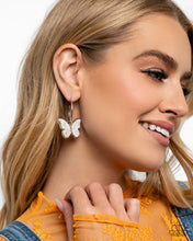 Load image into Gallery viewer, Paparazzi Melodic Mariposa - White Earrings
