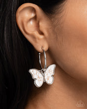 Load image into Gallery viewer, Paparazzi Melodic Mariposa - White Earrings
