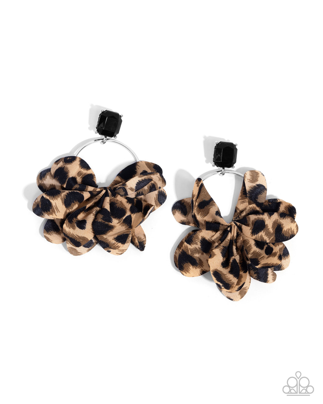 Paparazzi Charming Cheetah - Black Earrings