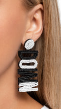 Load image into Gallery viewer, Paparazzi Touchdown Texture - Black Earrings
