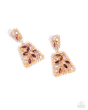 Load image into Gallery viewer, Paparazzi Glistening Gala - Purple Earrings
