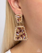 Load image into Gallery viewer, Paparazzi Glistening Gala - Purple Earrings
