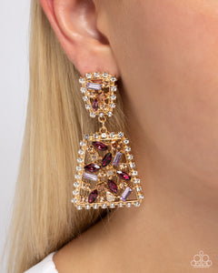 Paparazzi Glistening Gala - Purple Earrings