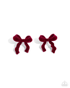Paparazzi Dapper Dedication - Red Earrings