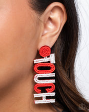 Load image into Gallery viewer, Paparazzi Touchdown Texture - Red Earrings
