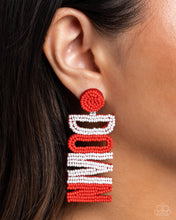 Load image into Gallery viewer, Paparazzi Touchdown Texture - Red Earrings
