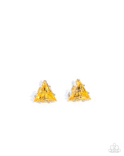 Load image into Gallery viewer, Paparazzi Triangular Twinkle - Yellow Earrings
