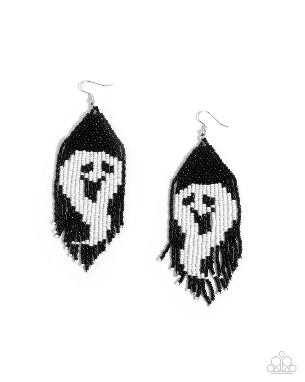 Paparazzi Spooky Strands - Black Earrings