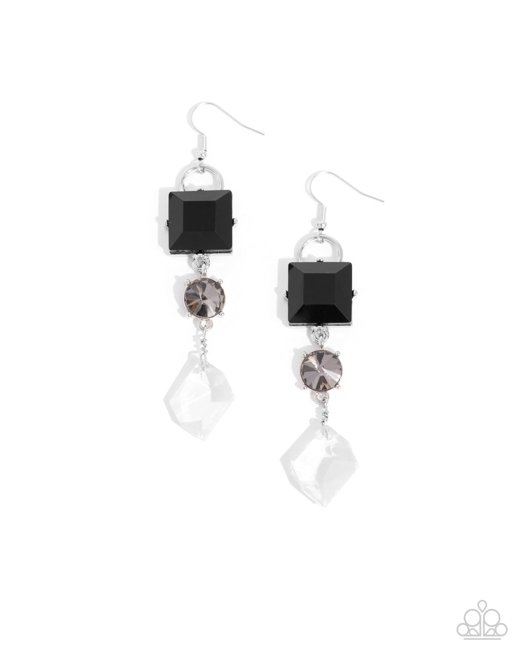Paparazzi Alluring Assertion - Black Earrings