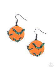 Load image into Gallery viewer, Paparazzi Vampire Bats - Orange Earrings
