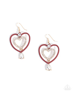 Paparazzi Soft and Sweet - Red Earrings