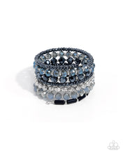 Load image into Gallery viewer, Paparazzi Stacked Surprise - Blue Bracelet
