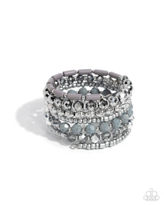 Paparazzi Stacked Surprise - Silver Bracelet