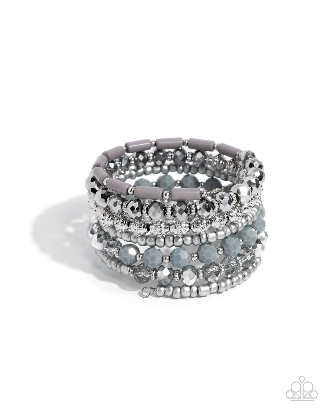 Paparazzi Stacked Surprise - Silver Bracelet