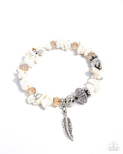 Load image into Gallery viewer, Paparazzi Earthy Earning - White Bracelet
