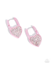Load image into Gallery viewer, Paparazzi Padlocked Promise - Pink Earrings
