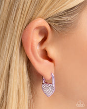 Load image into Gallery viewer, Paparazzi Padlocked Promise - Purple Earrings
