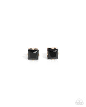 Load image into Gallery viewer, Paparazzi Squared Soprano - Black Earrings
