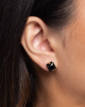 Load image into Gallery viewer, Paparazzi Squared Soprano - Black Earrings
