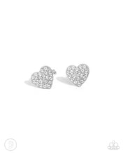 Load image into Gallery viewer, Paparazzi As Far As It GLOWS - White Earrings
