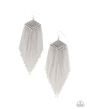 Load image into Gallery viewer, Paparazzi Forged Fringe - Silver Earrings
