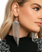 Load image into Gallery viewer, Paparazzi Forged Fringe - Silver Earrings
