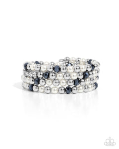 Paparazzi Serene Stack - Blue Bracelet