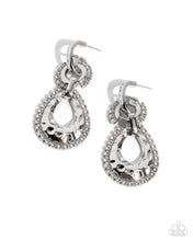 Load image into Gallery viewer, Paparazzi Hammered Highway - White Earrings
