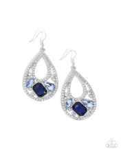Load image into Gallery viewer, Paparazzi Teardrop Trifecta - Blue Earrings
