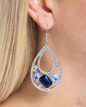 Load image into Gallery viewer, Paparazzi Teardrop Trifecta - Blue Earrings
