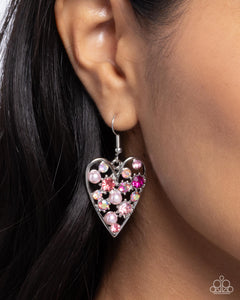 Paparazzi Unbelievable Shimmer - Pink Earrings