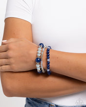 Load image into Gallery viewer, Paparazzi Flashy Frugality - Blue Bracelet
