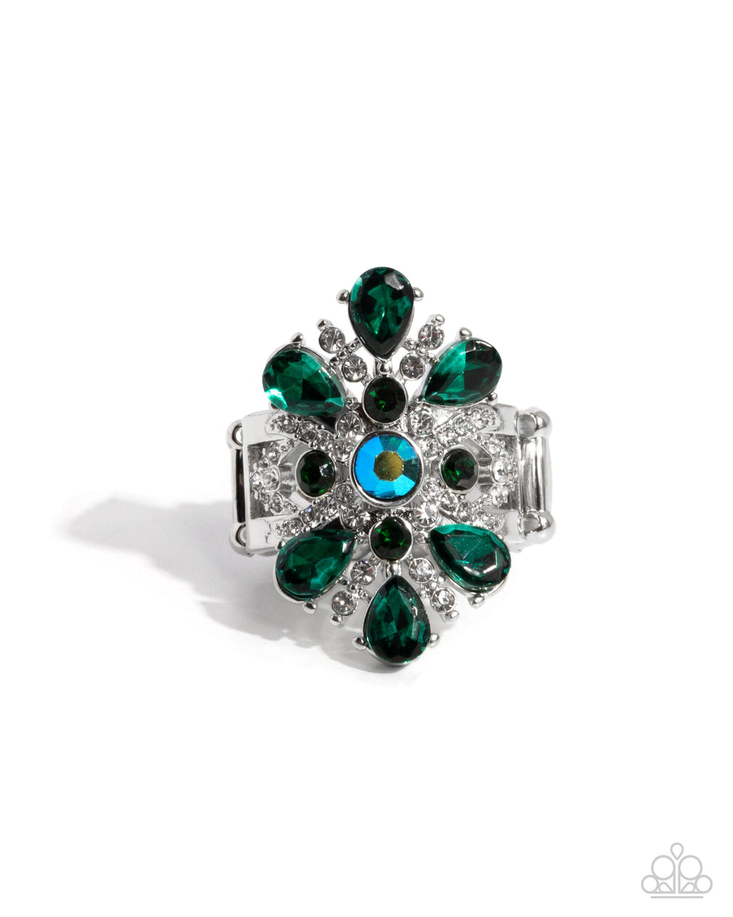 Paparazzi Pronged Panorama - Green Ring