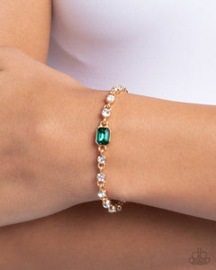 Paparazzi Fitted Fidelity - Green Bracelet