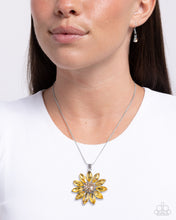 Load image into Gallery viewer, Paparazzi Fortunate Floral - Yellow Necklace
