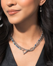 Load image into Gallery viewer, Paparazzi Mismatched Makeover - Blue Necklace

