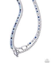 Load image into Gallery viewer, Paparazzi Mismatched Makeover - Blue Necklace
